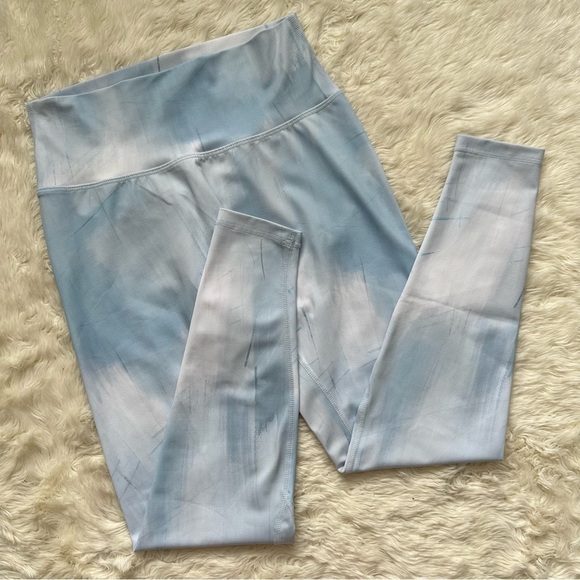 BuffBunny Leggings Motion Tight Athletic Frost Bite Blue White M - Picture 2 of 12